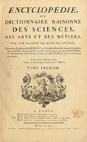 L’Encyclopédie ou Dictionnaire raisonné des sciences, des arts et des métiers est une encyclopédie …